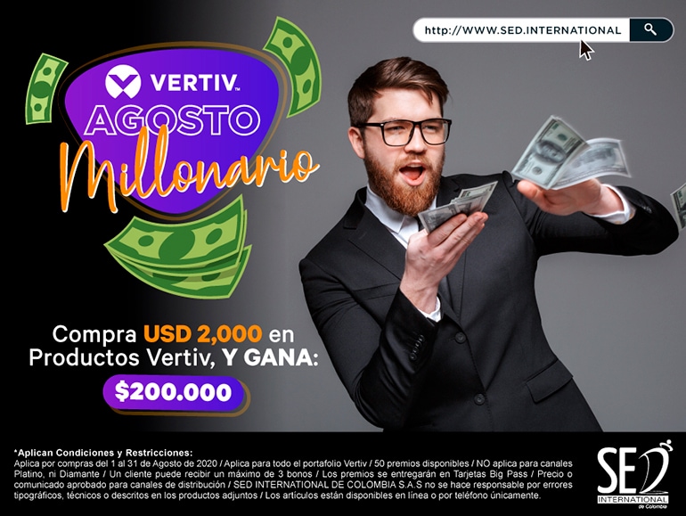 Gana con Vertiv y SED.