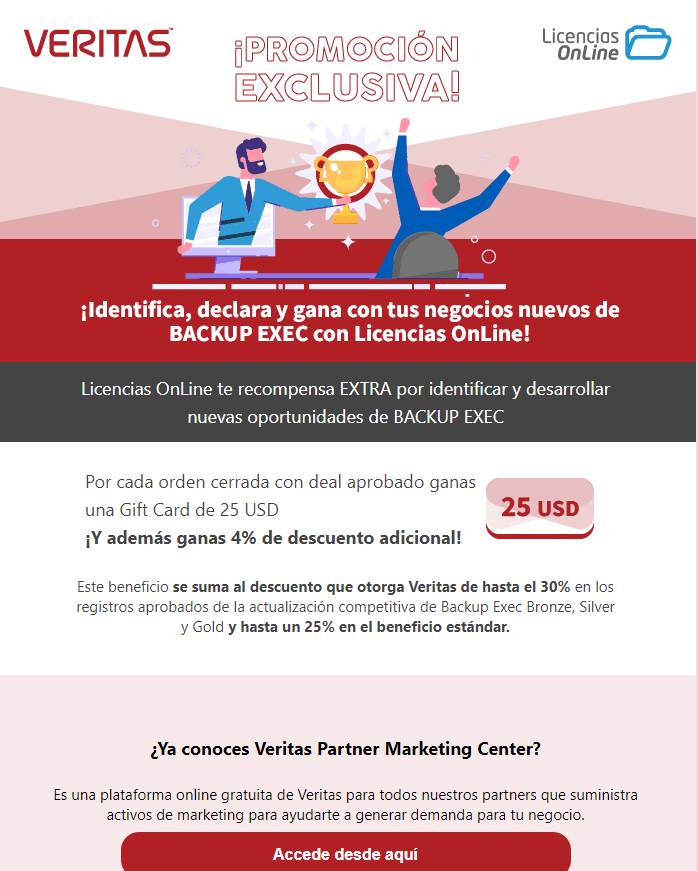 ¡Promoción Exclusiva de la mano de Licencias OnLine y Veritas!