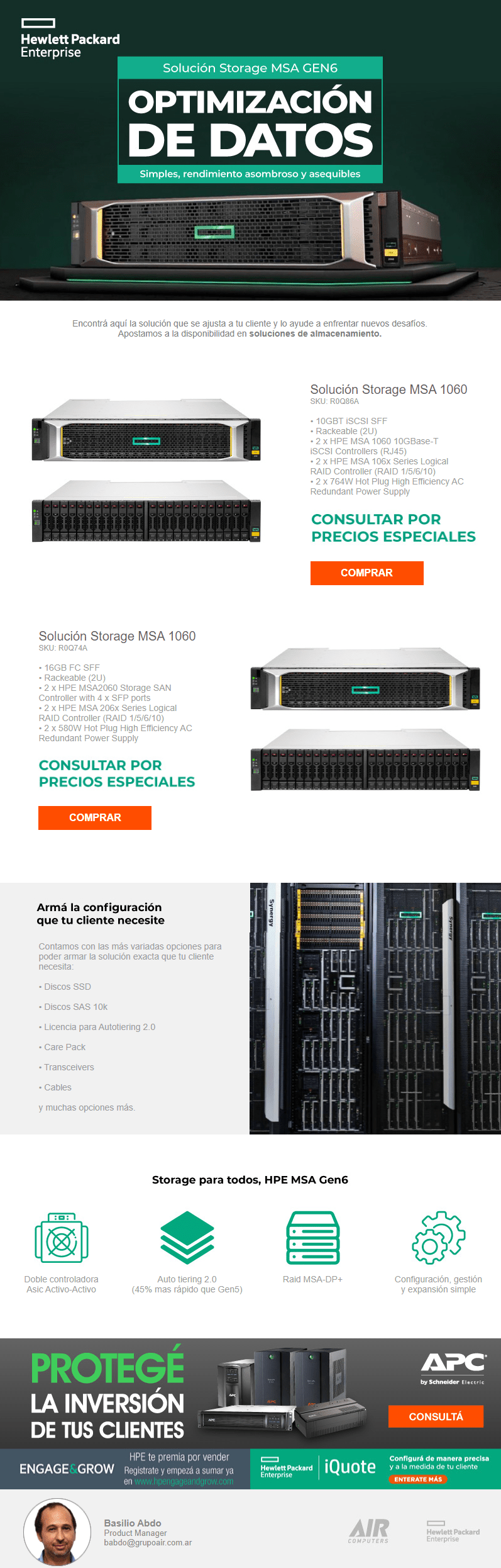 ¡Conoce las mejores soluciones de almacenamiento HPE!