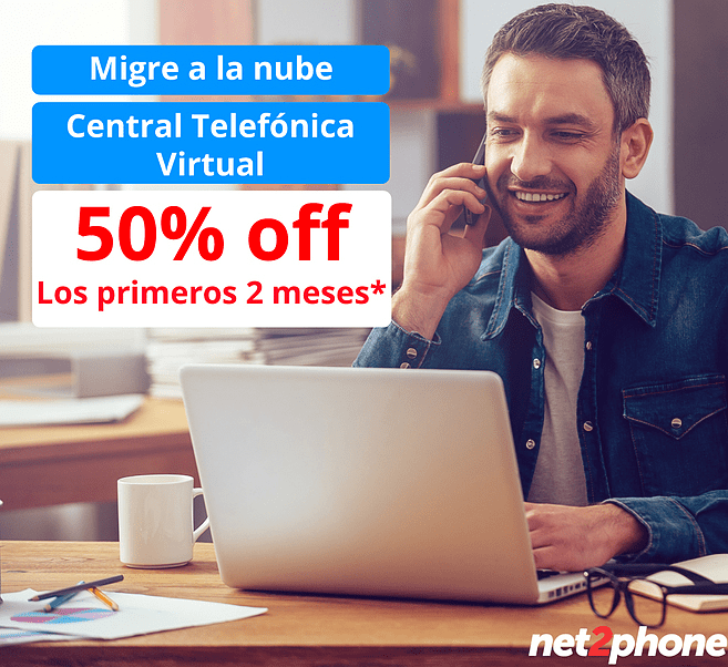 ¡Migra a net2phone con un 50% OFF!