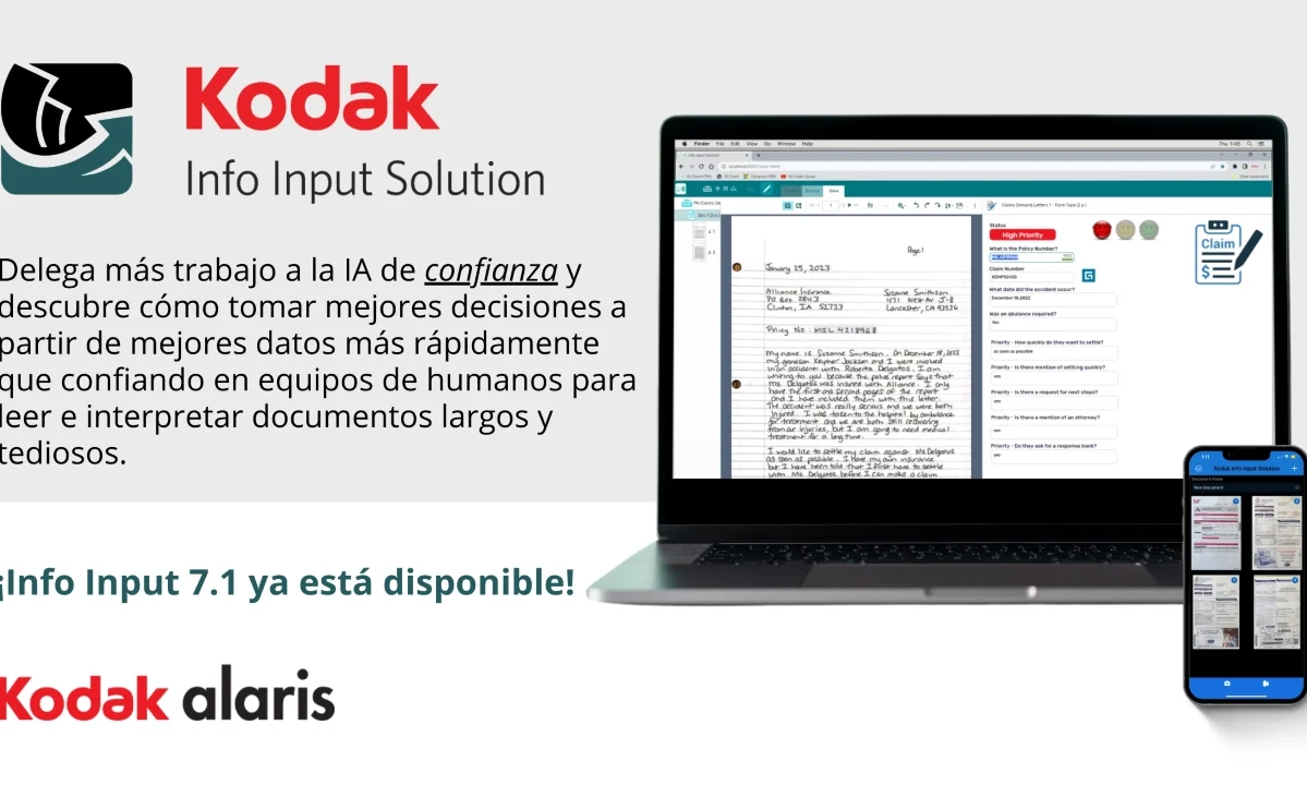 Kodak Alaris integra la IA generativa en su solución IDP